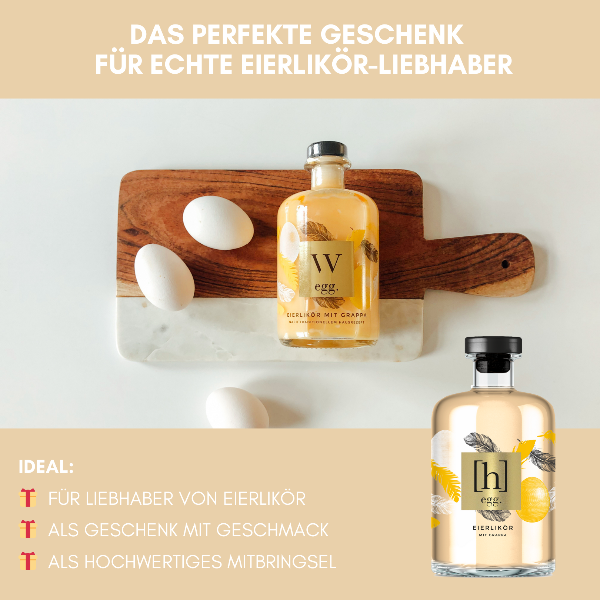 perfekte Geschenk für Eierlikör Liebhaber, hochwertiges Mitbringsel