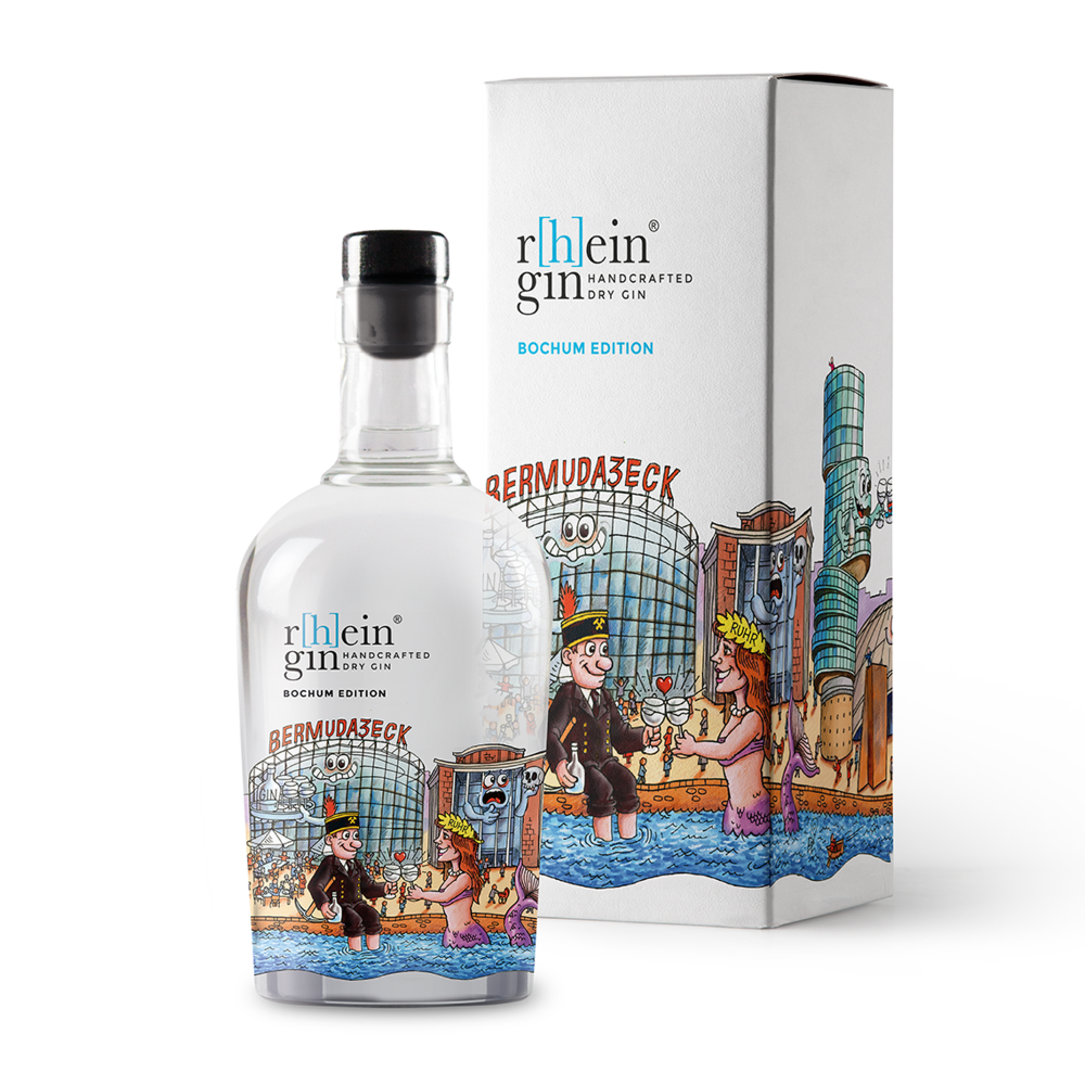 Bochum Gin geschenkverpackung Souvenir mit Skyline