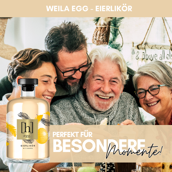 lachende Familie, Freude zusammen, Eierlikör