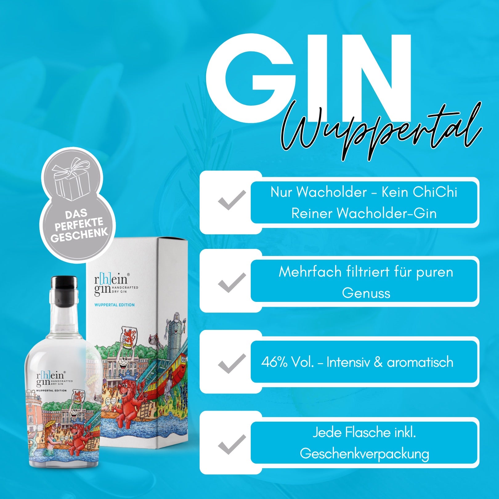Wuppertal Gin Skyline Kunstedition Wacholdergin