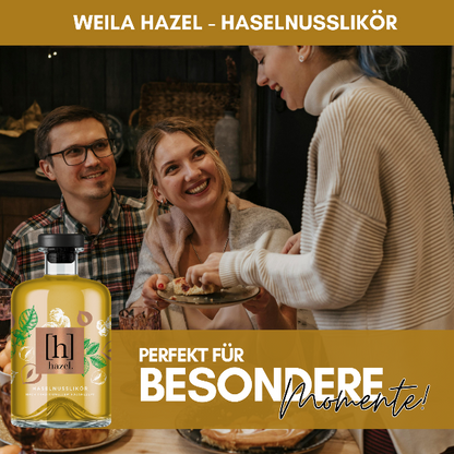 WeiLa Hazel Haselnusslikoer perfekt für besondere Momente, glückliche personen