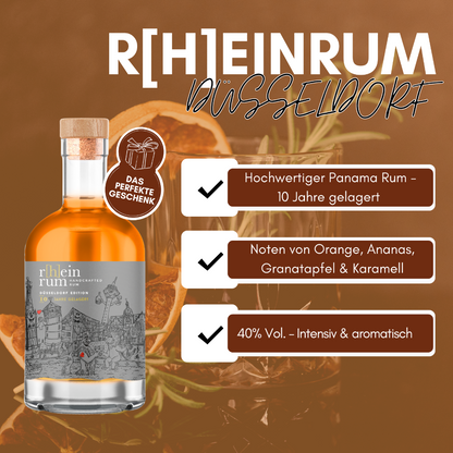 Perfekte Geschenk Rum Düsseldorfer Skyline 10 jahre gelagert