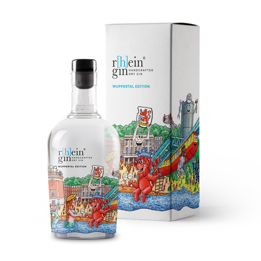 Wuppertal Gin Skyline Kunstedition mit Geschenkverpackung