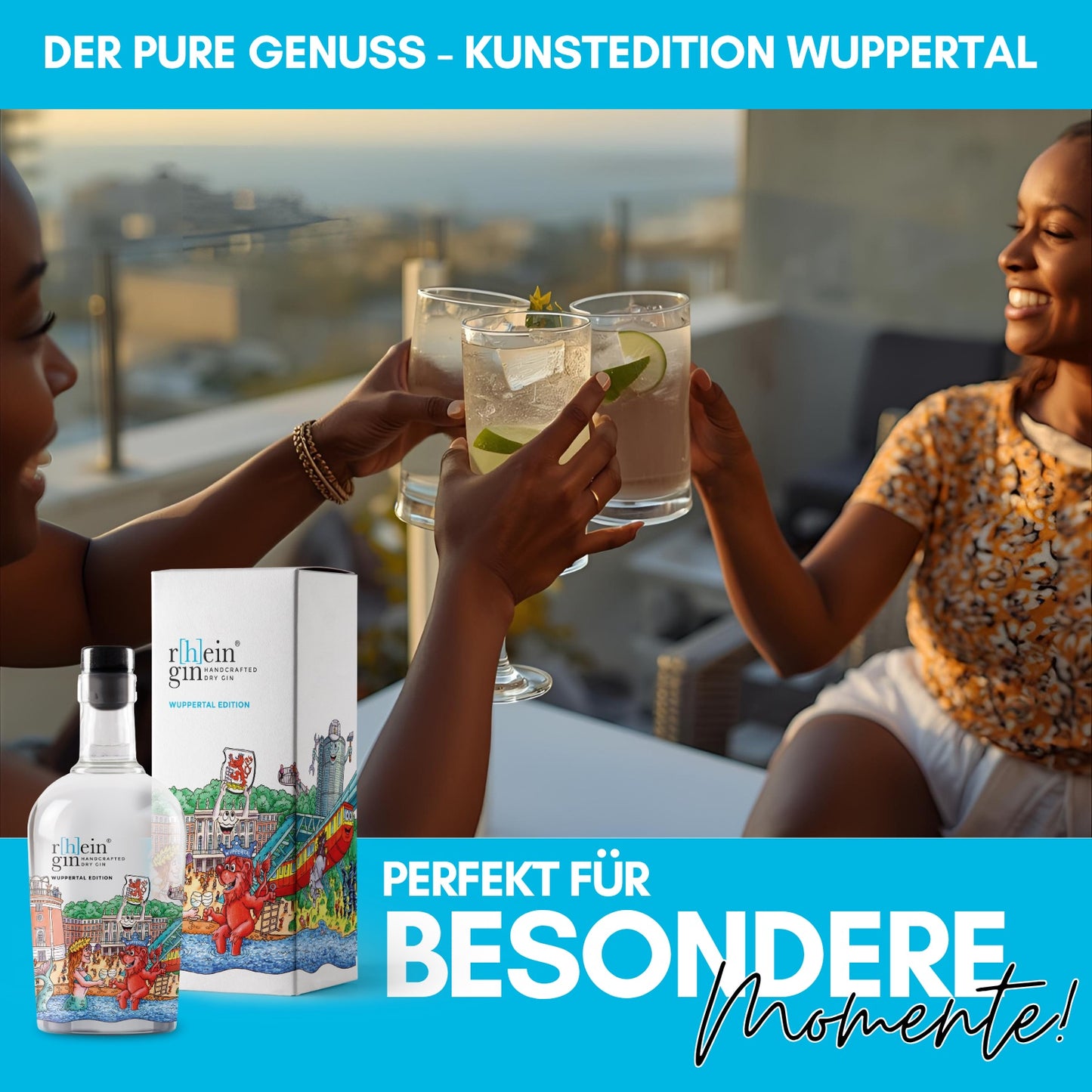 Wuppertal Gin Skyline Kunstedition Purer Genuss